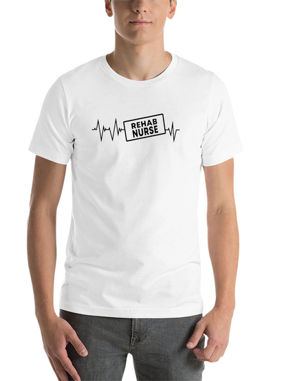 Rehab Nurse Heartbeat T-Shirt - Medical Profession Tee