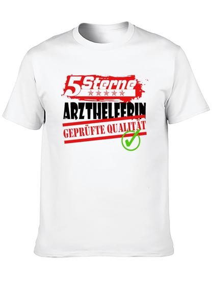 5 Sterne Arzthelferin Black Graphic Tee