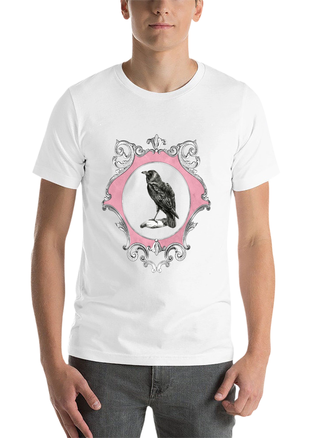 Raven Framed Graphic Tee - Mens Black T-Shirt