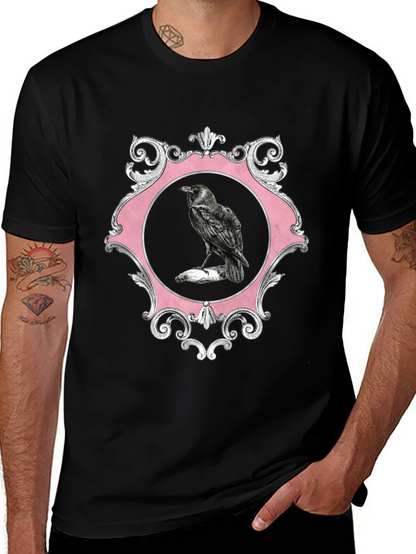 Raven Framed Graphic Tee - Mens Black T-Shirt