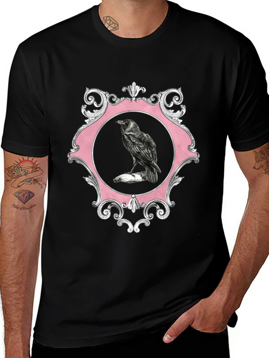 Raven Framed Graphic Tee - Mens Black T-Shirt