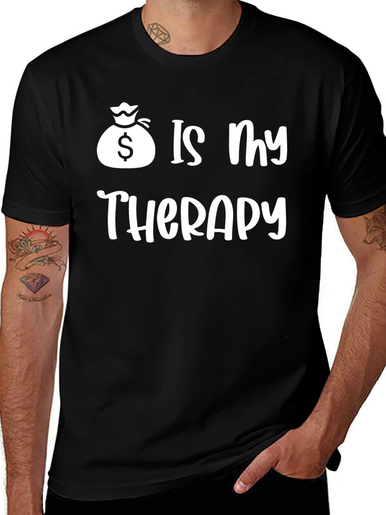 Money is My Therapy T-Shirt - Funny Graphic Tee