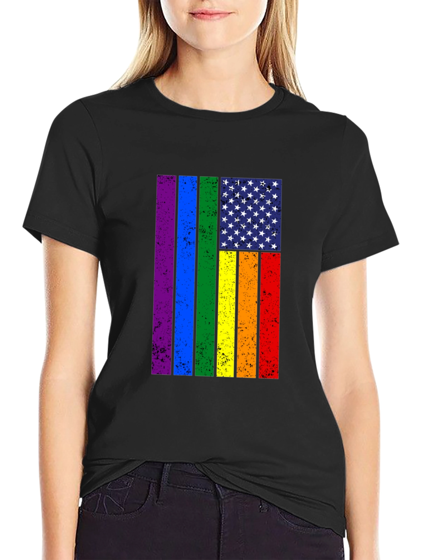 Rainbow Flag USA Pride T-Shirt