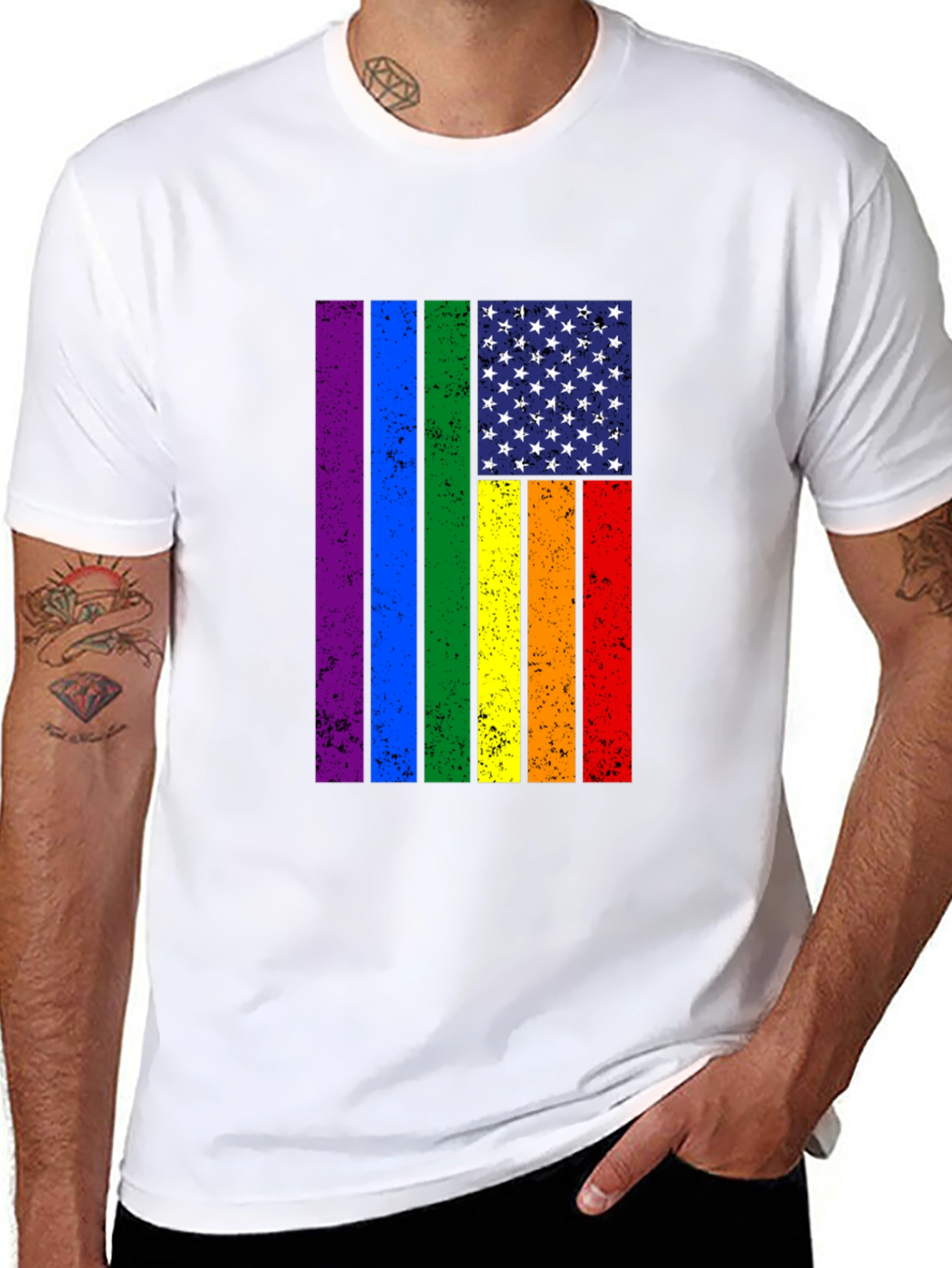 Rainbow Flag USA Pride T-Shirt