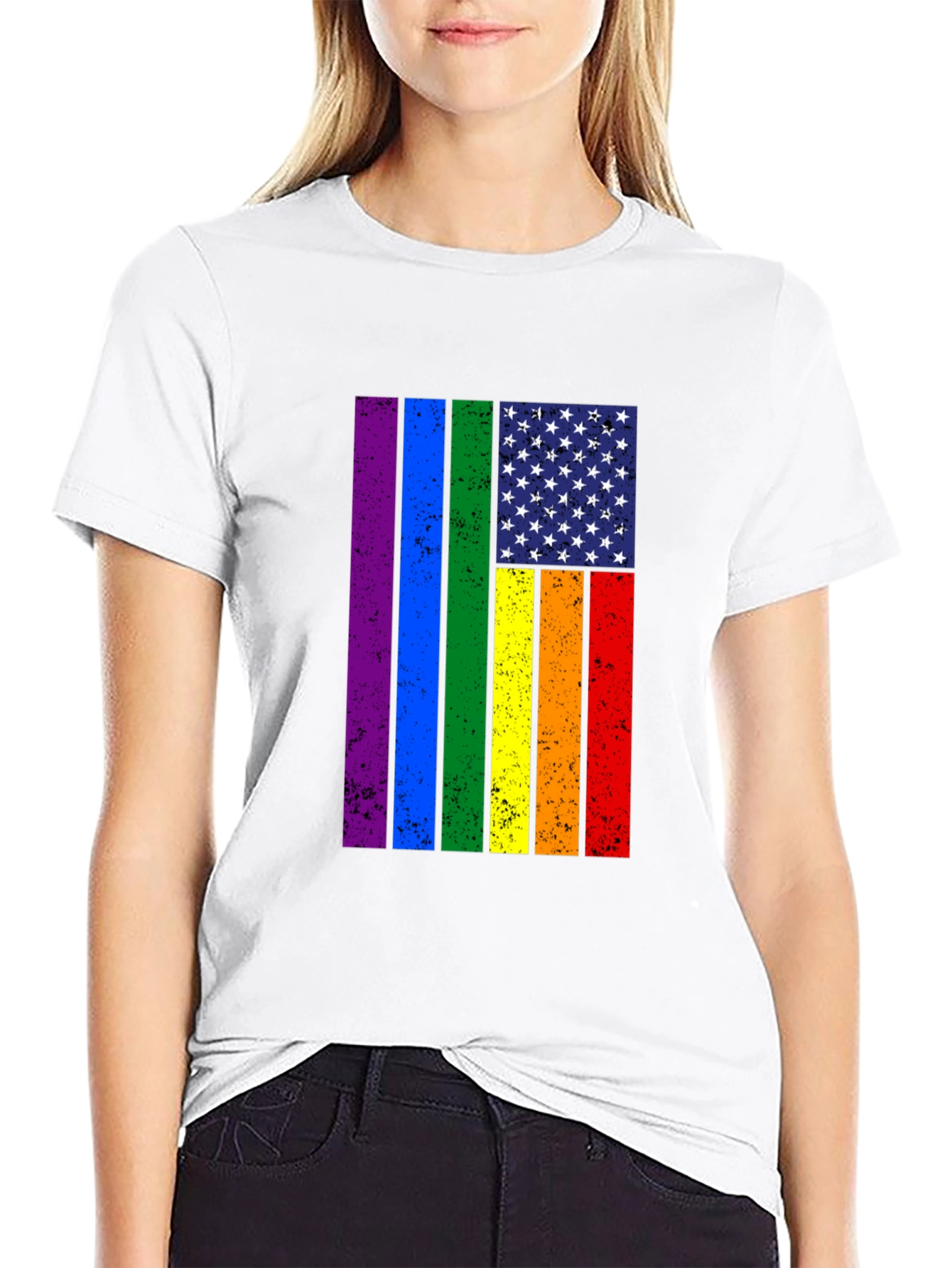 Rainbow Flag USA Pride T-Shirt