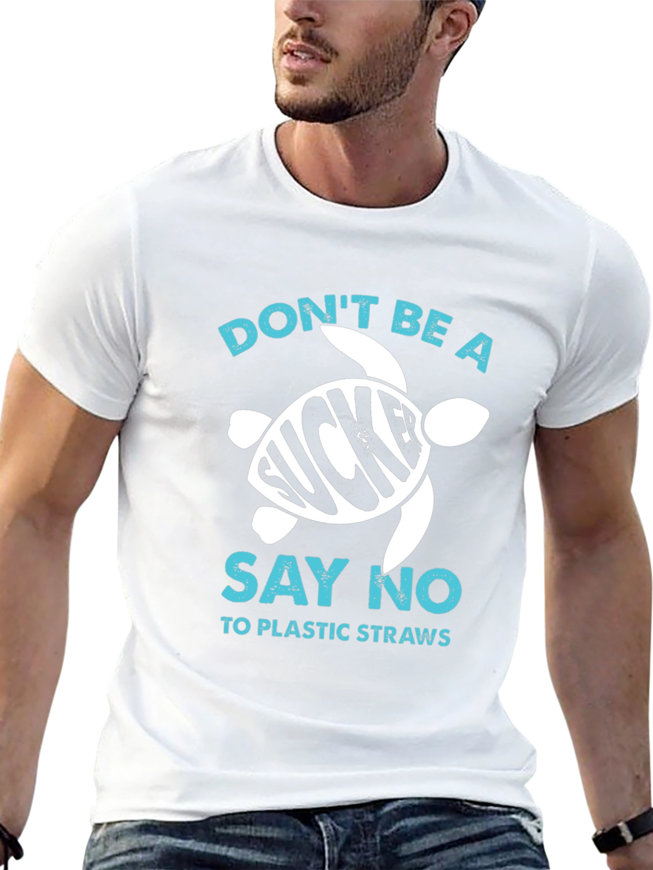 Eco-Friendly Dont Be a Sucker Turtle Graphic T-Shirt
