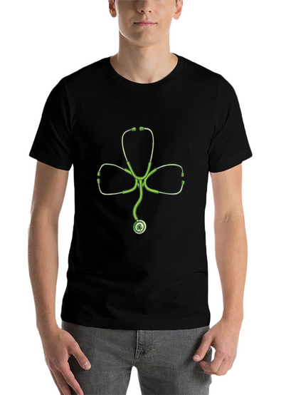 St Patricks Day Shamrock Stethoscope T-Shirt