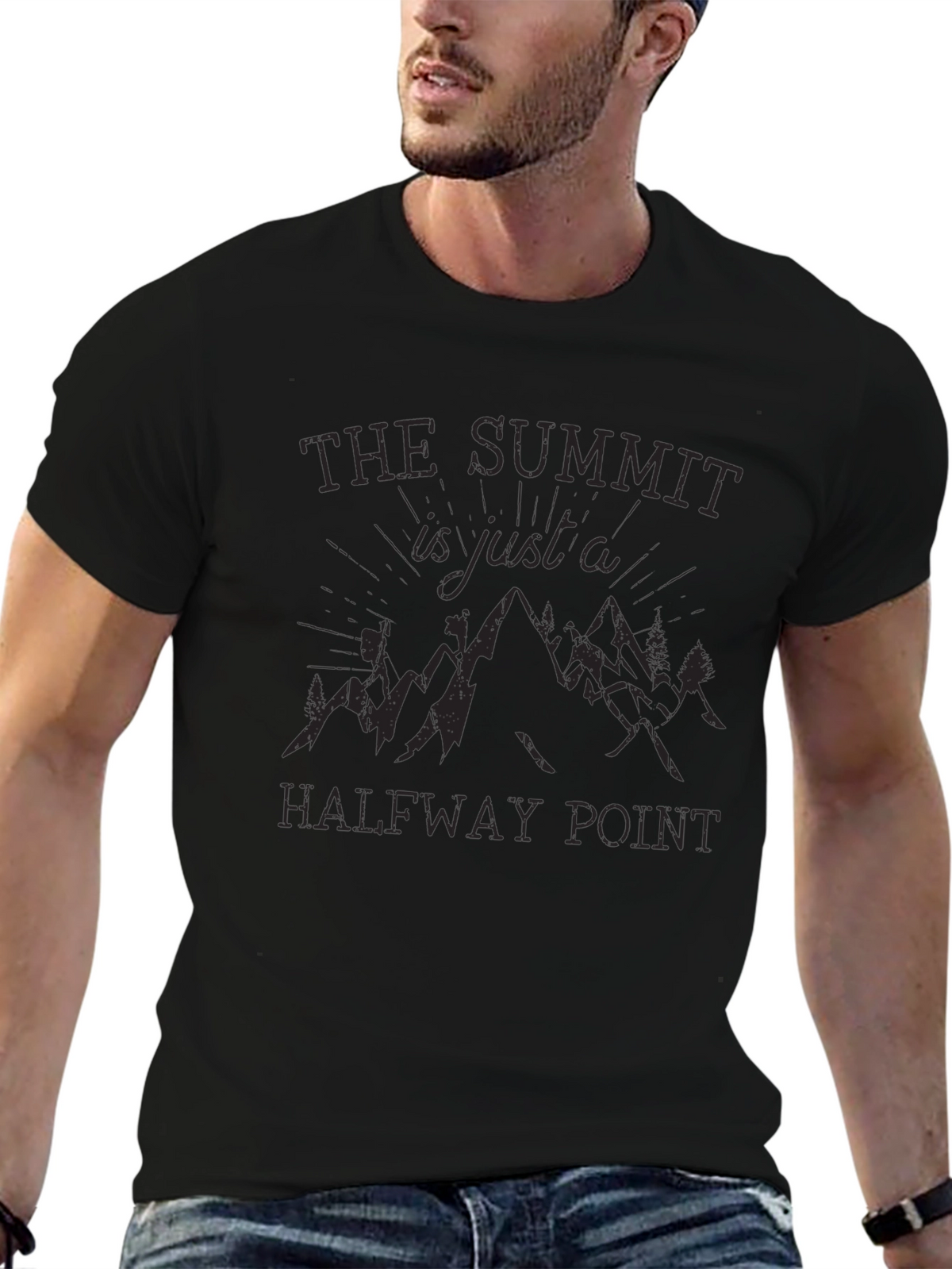 Summit Halfway Point Black Graphic Tee