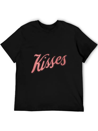 Kisses Graphic Tee - Soft Cotton Blend Casual Shirt