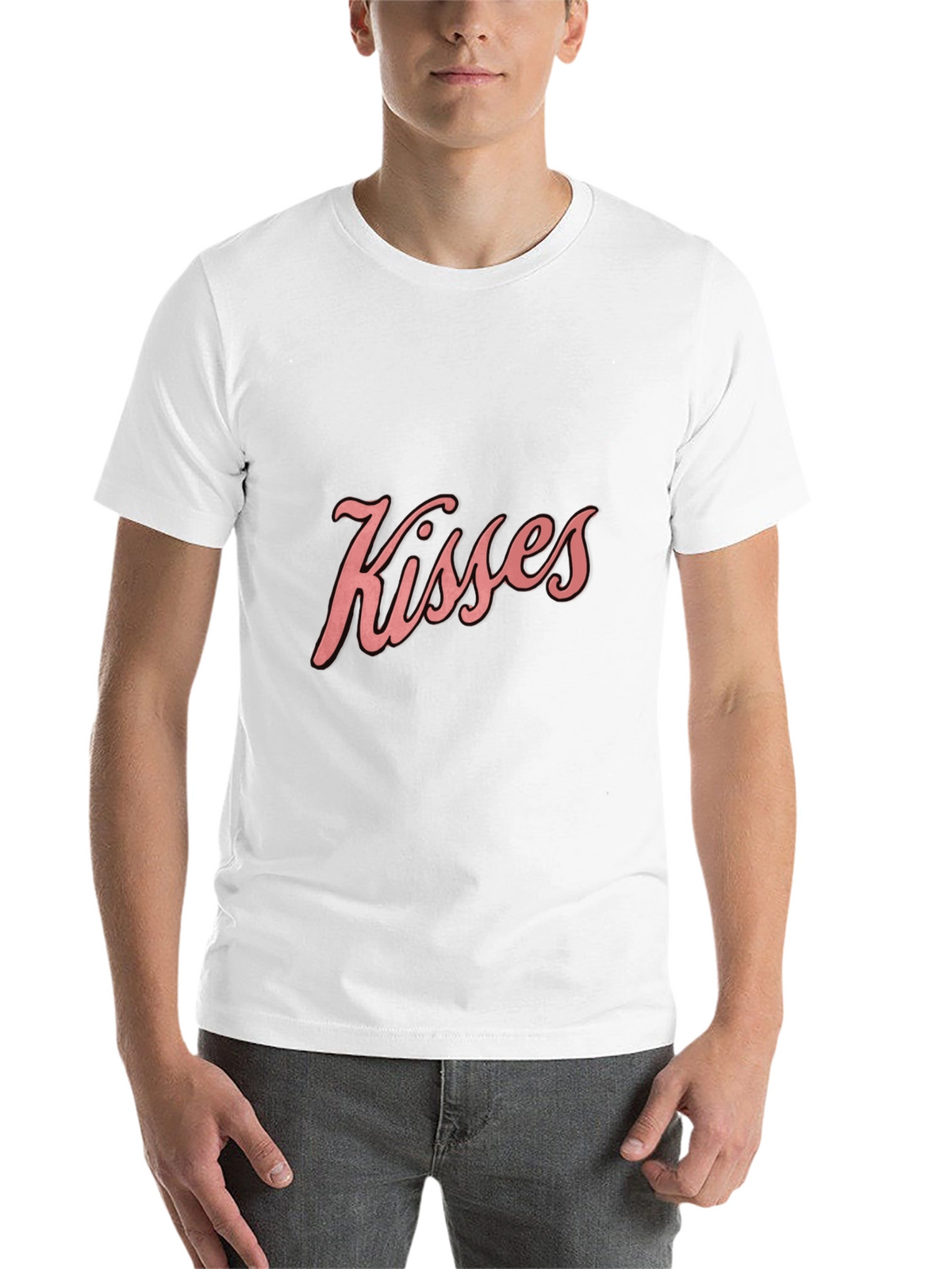 Kisses Graphic Tee - Soft Cotton Blend Casual Shirt