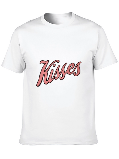 Kisses Graphic Tee - Soft Cotton Blend Casual Shirt