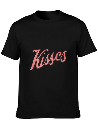 Kisses Graphic Tee - Soft Cotton Blend Casual Shirt