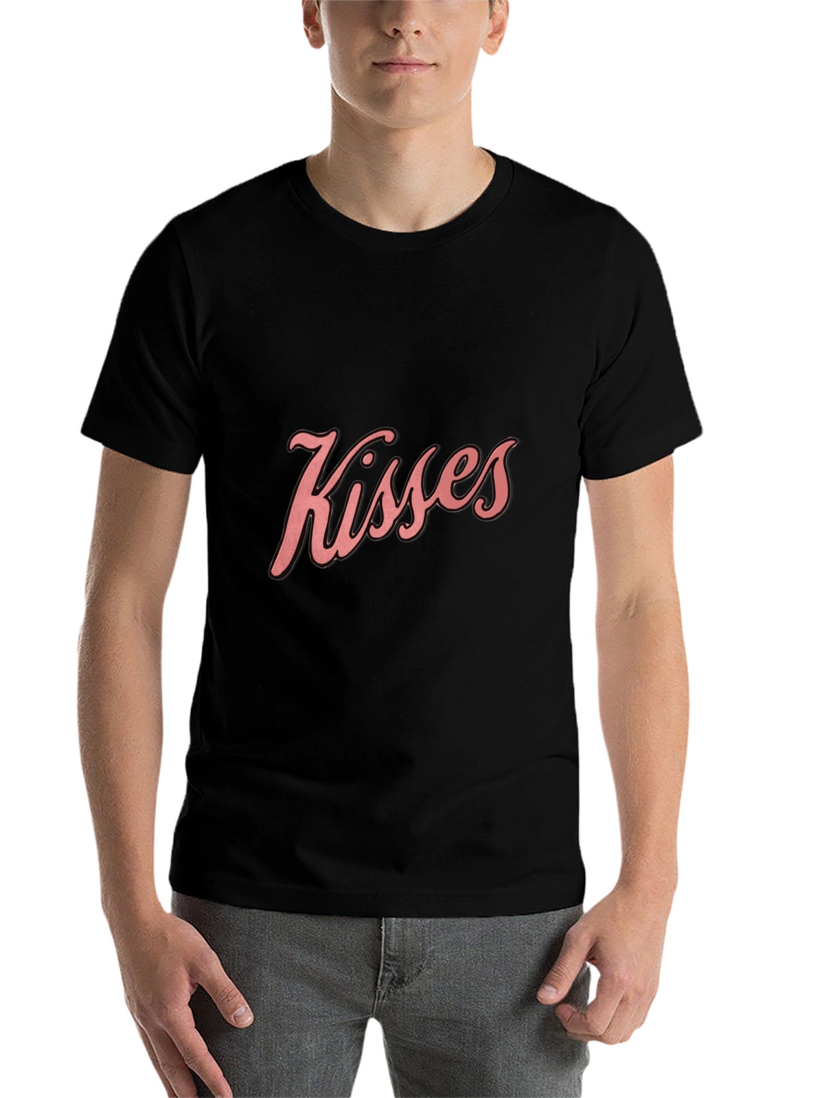 Kisses Graphic Tee - Soft Cotton Blend Casual Shirt