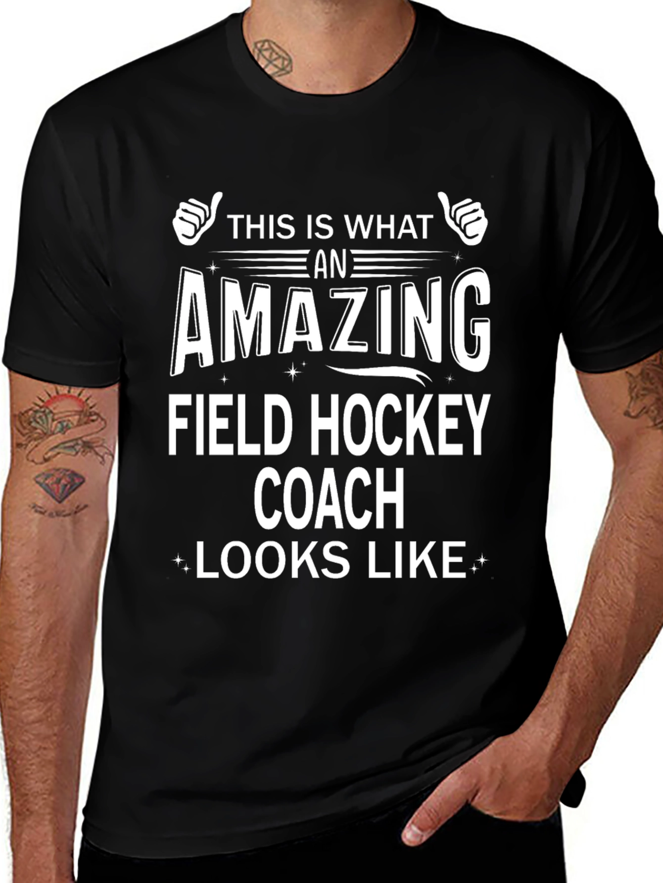 Amazing Field Hockey Coach T-Shirt - Black
