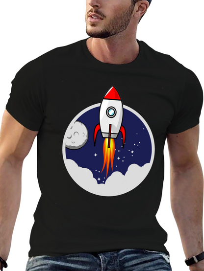 Rocket Launch T-Shirt - Space Adventure Graphic Tee