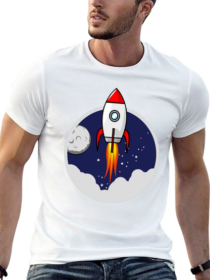 Rocket Launch T-Shirt - Space Adventure Graphic Tee
