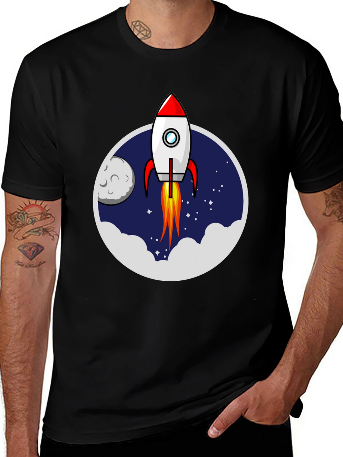 Rocket Launch T-Shirt - Space Adventure Graphic Tee