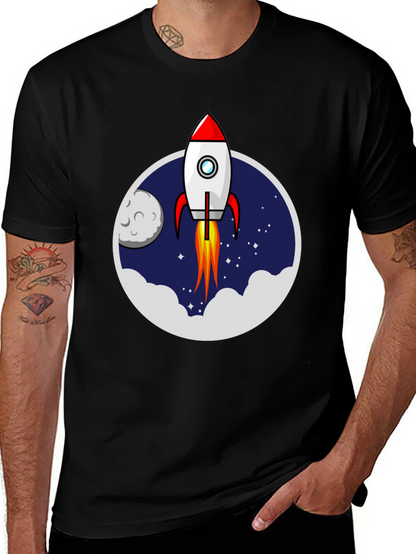 Rocket Launch T-Shirt - Space Adventure Graphic Tee