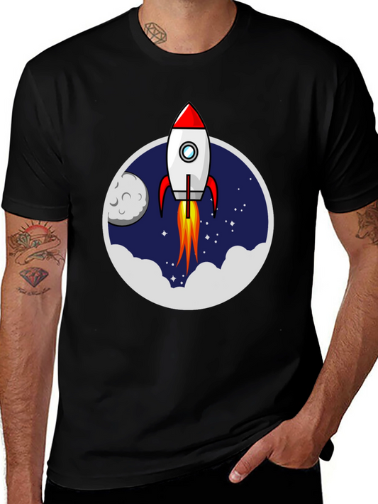 Rocket Launch T-Shirt - Space Adventure Graphic Tee