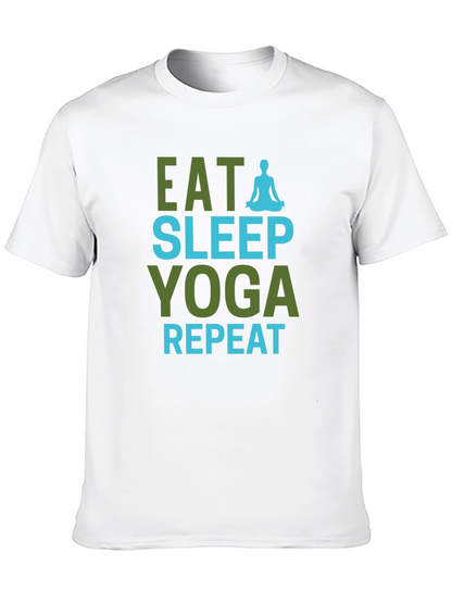 Eat Sleep Yoga Repeat Graphic Tee