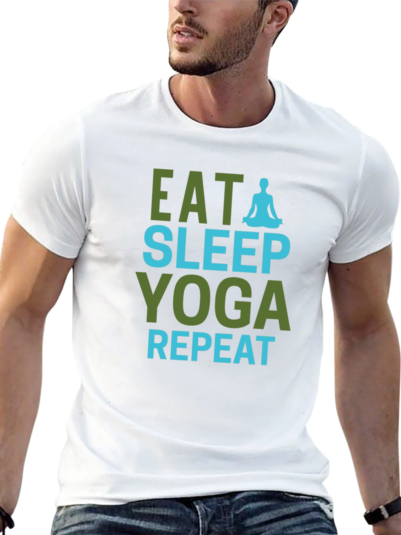 Eat Sleep Yoga Repeat Graphic Tee