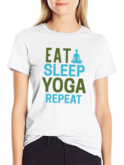 Eat Sleep Yoga Repeat Graphic Tee