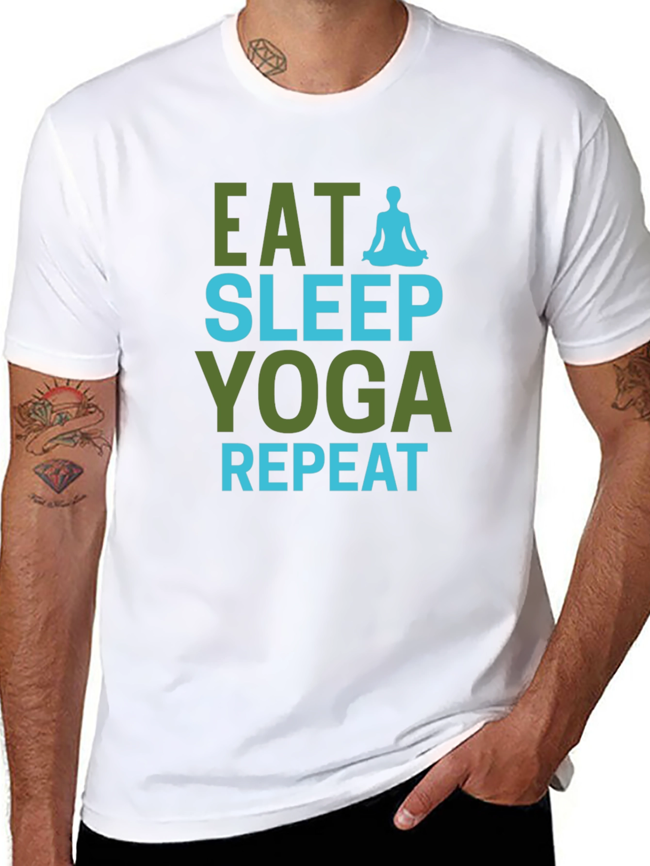 Eat Sleep Yoga Repeat Graphic Tee
