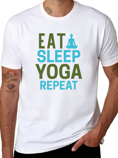 Eat Sleep Yoga Repeat Graphic Tee