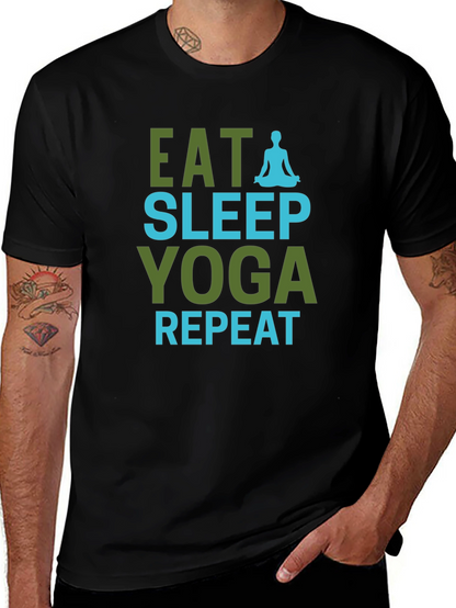 Eat Sleep Yoga Repeat Graphic Tee