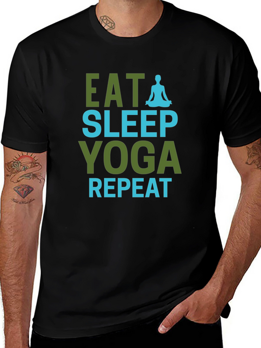 Eat Sleep Yoga Repeat Graphic Tee