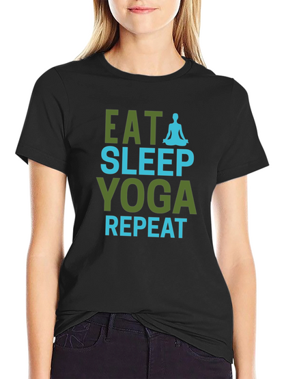 Eat Sleep Yoga Repeat Graphic Tee