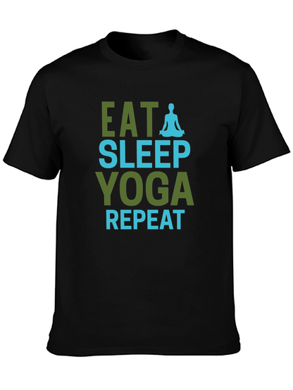 Eat Sleep Yoga Repeat Graphic Tee
