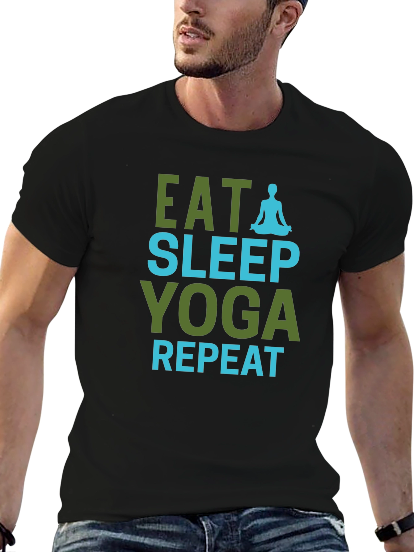 Eat Sleep Yoga Repeat Graphic Tee