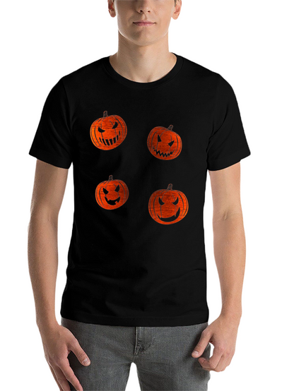 Halloween Pumpkin Face T-Shirt - Spooky Season