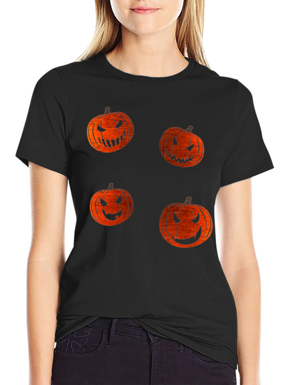 Halloween Pumpkin Face T-Shirt - Spooky Season
