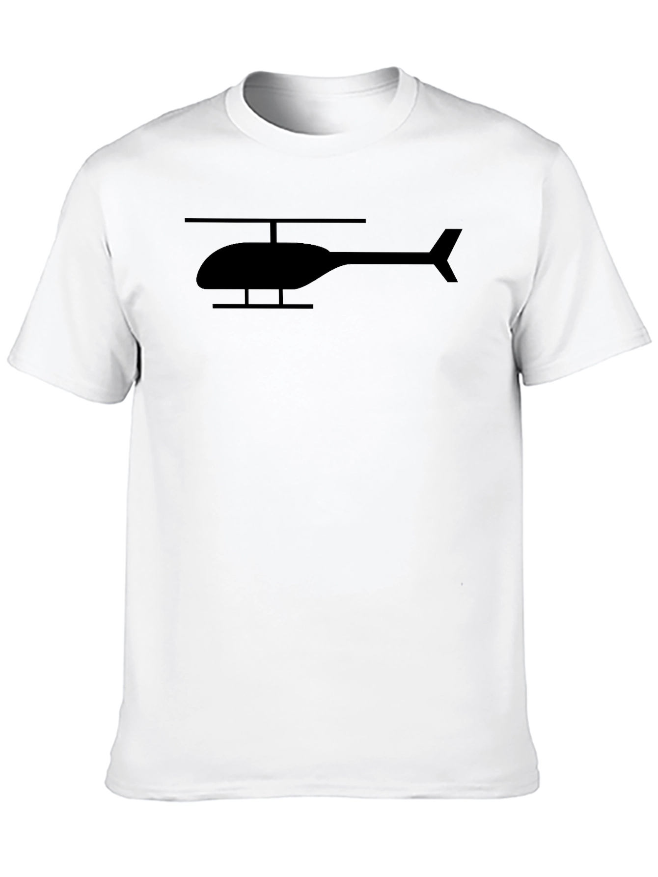 Black Helicopter Graphic Tee - Soft Cotton Blend