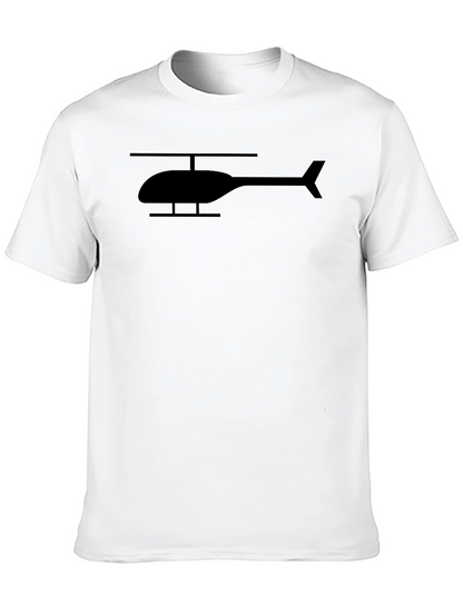Black Helicopter Graphic Tee - Soft Cotton Blend