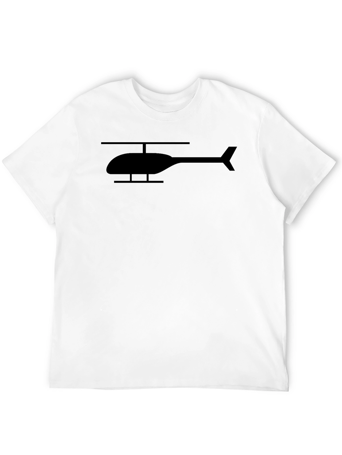 Black Helicopter Graphic Tee - Soft Cotton Blend