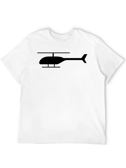 Black Helicopter Graphic Tee - Soft Cotton Blend