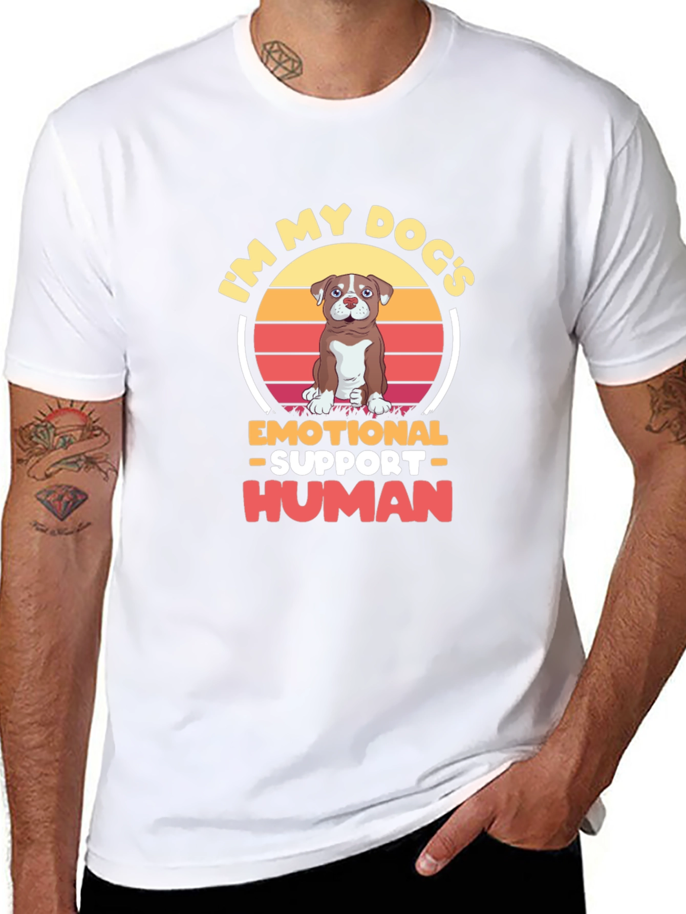 Emotional Support Human Dog T-Shirt