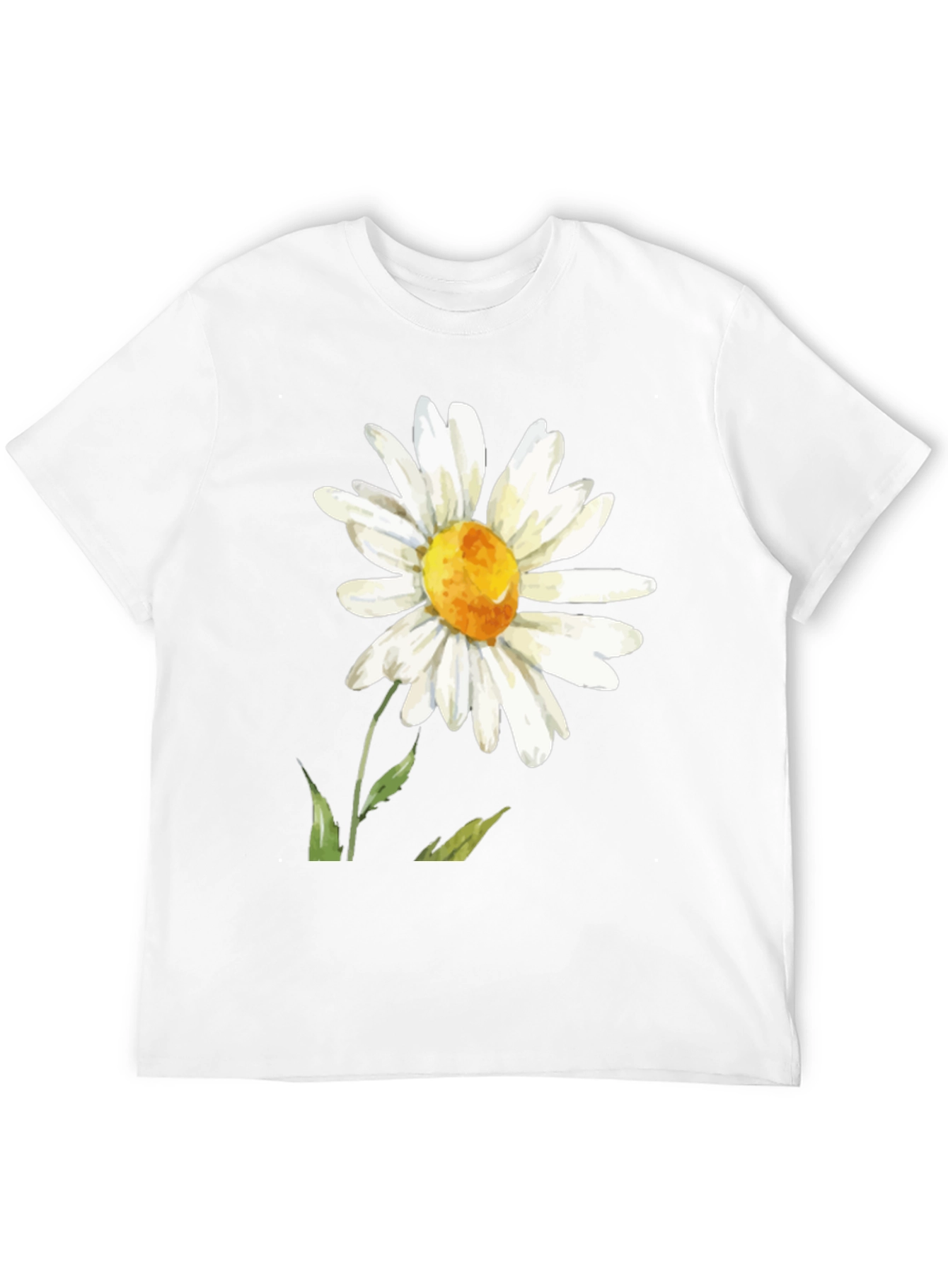 Daisy Flower Graphic Tee - Black Casual Comfort