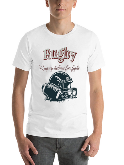 Rugby Helmet T-Shirt - Fight Design