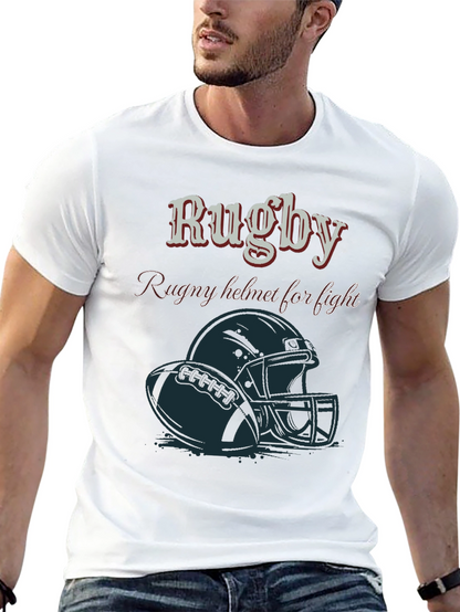 Rugby Helmet T-Shirt - Fight Design