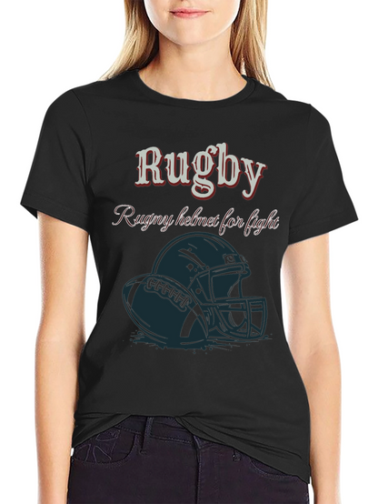 Rugby Helmet T-Shirt - Fight Design