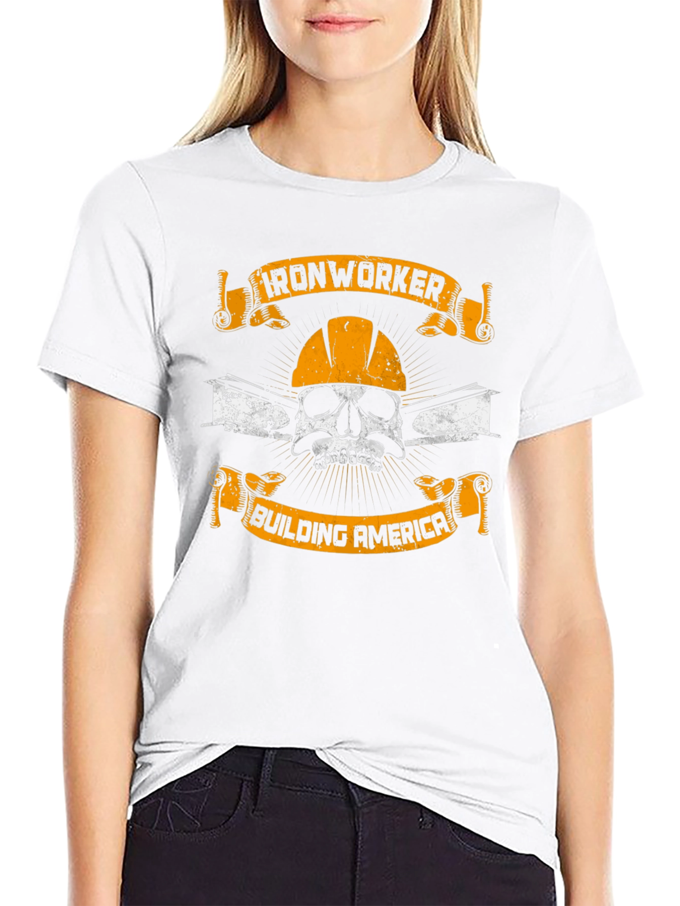 Ironworker Skull Graphic T-Shirt - Building America
