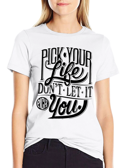 Pick Your Life Graphic T-Shirt - Black