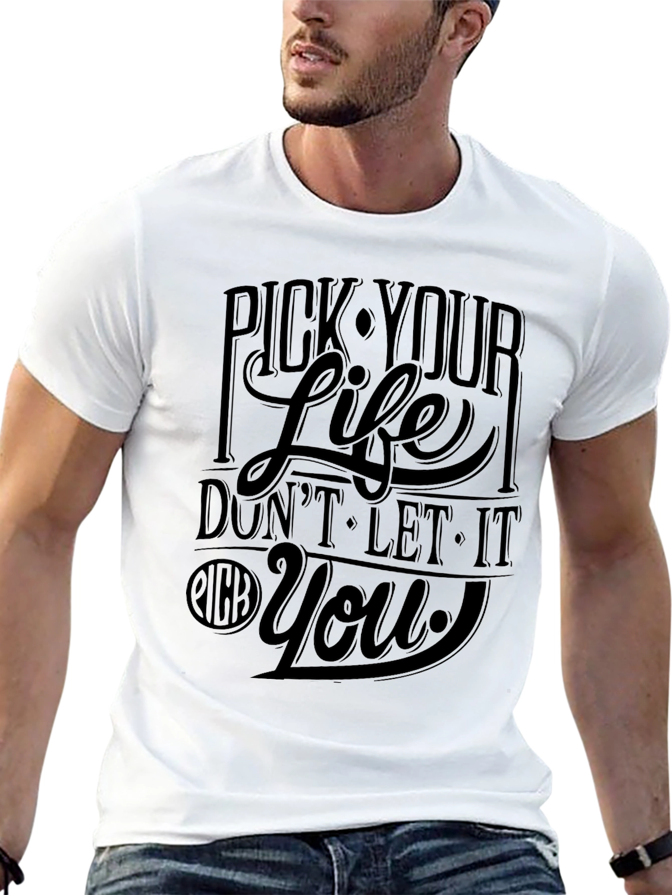 Pick Your Life Graphic T-Shirt - Black