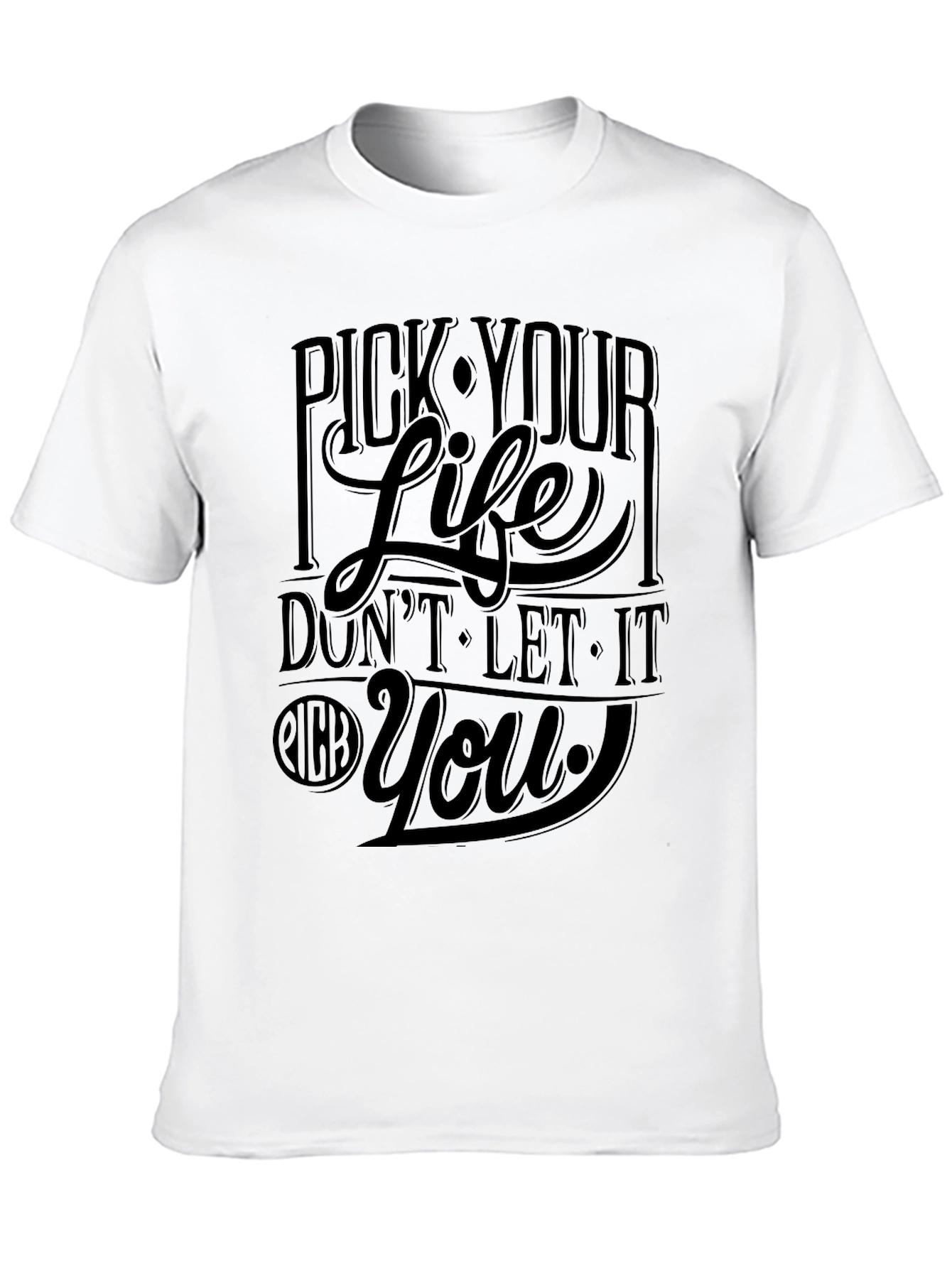 Pick Your Life Graphic T-Shirt - Black