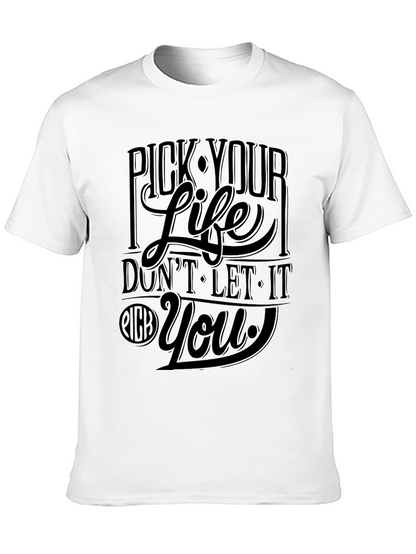 Pick Your Life Graphic T-Shirt - Black