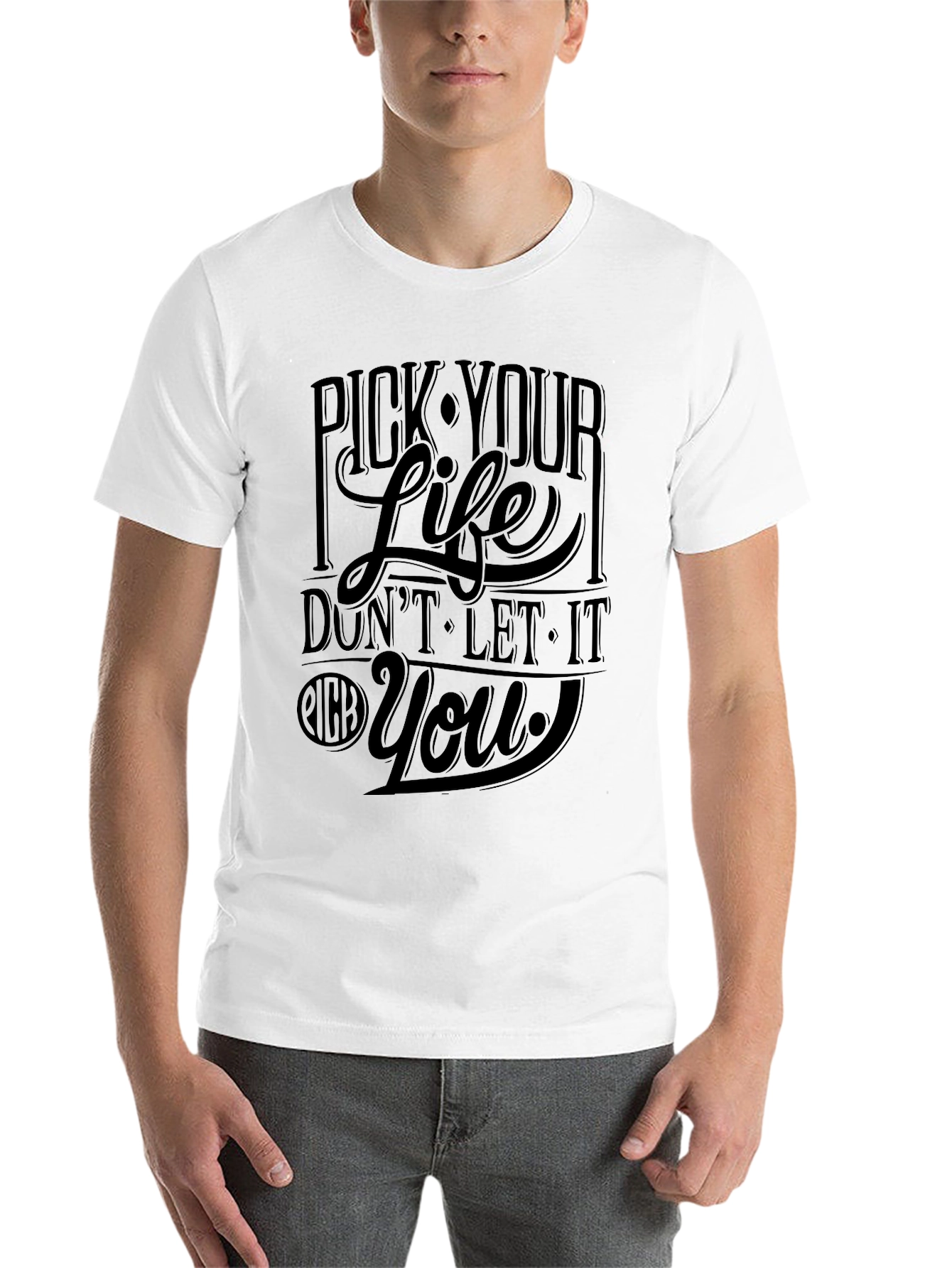 Pick Your Life Graphic T-Shirt - Black